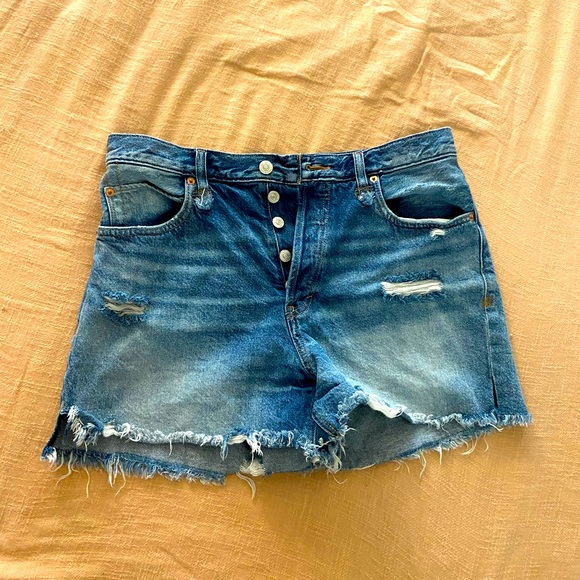 Free People Jean Shorts - Picture 1 of 3